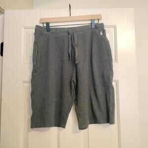 Polo Ralph Lauren Men's Dark Gray Waffle Knit Thermal Sleep Shorts Large